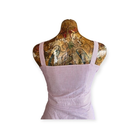 BELUCCI dress mini red white striped XS ruffles - Picture 6 of 12